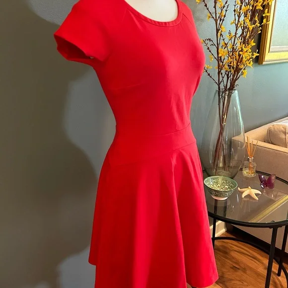 Diane Von Furstenberg Red Dress~Size 4 - Picture 7 of 7
